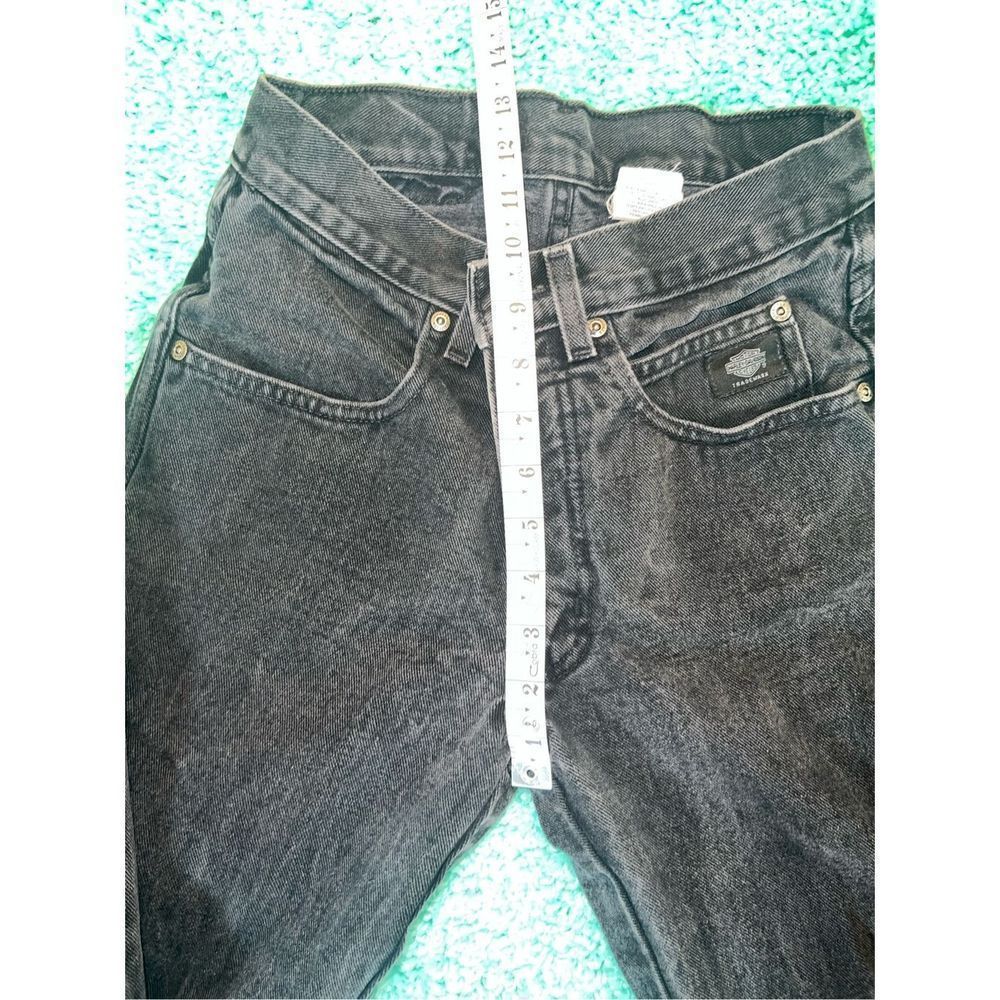 HARLEY DAVIDSON Classic vintage black denim jeans size 28 ladies clothing - Picture 5 of 9